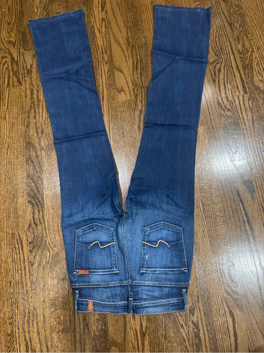 Women’s Seven 7 For All Mankind Mid Rise Bootcut Jeans 26 Denim Dark Wash Blue - Picture 5 of 5